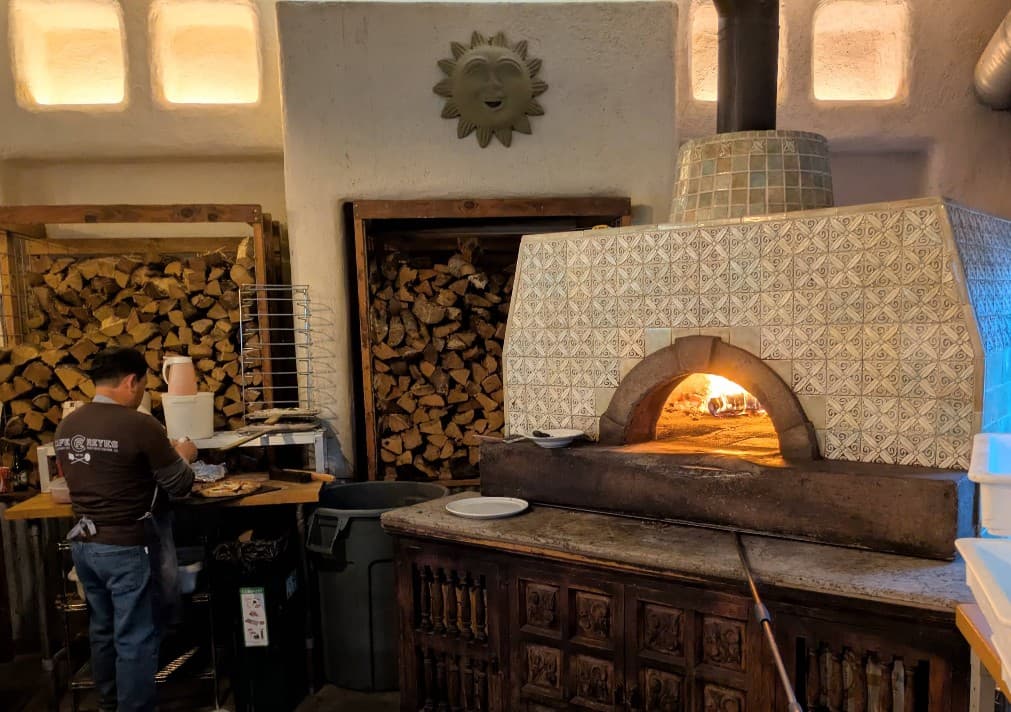 Pizza oven at Cafe Reyes