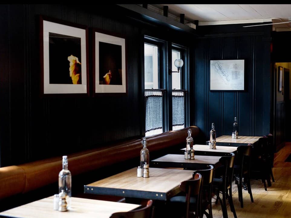 Due West Tavern interior dining room