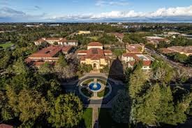 Stanford campus aerial view
